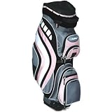 New! Bag Boy Clip-Lok Cart Bag - Slate Gray Pink White by