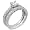 Sterling Silver Cubic Zirconia CZ Wedding Engagement Ring Set Sz 5