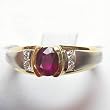 14K Two-Tone Gold Ruby and Diamond Ring