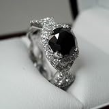 14k White Gold Wedding Band Round Black Diamond Ring (2.80 ctw) (Black Diamond 2.30 ct , Black Color, SI2 I1 Clarity) (Diamond .50 ctw, G Color, SI2 I1 Clarity) 419L%2BZHCb6L. SL160 14k White Gold Wedding Band Round Black Diamond Ring (2.80 ctw) (Black Diamond 2.30 ct , Black Color, SI2 I1 Clarity) (Diamond .50 ctw, G Color, SI2 I1 Clarity)