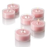 Pink Gardenia Scented Clear Cup Tealights Set of 25
