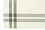 Dunroven House K360-SC Tea Towel in Sage and Cream with Black Stripe- Pack of 6