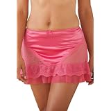 Amoureuse Plus Size Lace trimmed skirtini panty