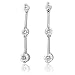 Platinum 3 Round Brilliant Cut Diamond Journey Drop Earrings (G-H, SI, 0.75 carat)
