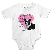 Border Collie PawPrints Infant Bodysuit