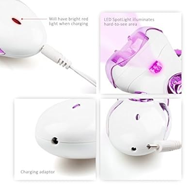 Augymer Epilator Set 4 In 1 Cordless Electric Hair Removal - Rechargeable Foot Callus Remover Shaver/Hair Clipper...