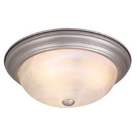 Saturn Flush Mount Finish/Size/Glass: Brushed Nickel/Small/Alabaster
