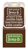 North American Hemp Co. All Natural Lip Balm, Canadian Maple, .17 Ounce Boxes (Pack of 3)
