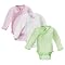 Gerber Newborn 3pk Long Sleeve Onesies- Pink