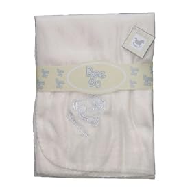 Beebo Embroidered Fleece Blanket - Cream