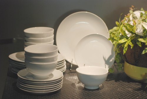 24pc White Pure Dinner Set
