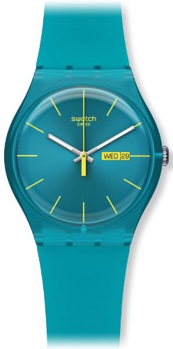 Swatch Men's SUOL700 Quartz Turquoise Dial Measures Seconds Plastic Watch