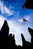 Wallmonkeys Peel and Stick Wall Decals - Team of Climbers in Danger. - 24