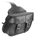 Auburn Leather 30-8207-04 Monteagle Chubby Premium Vinyl Plain Detach Throw-Over Saddlebag - Pair