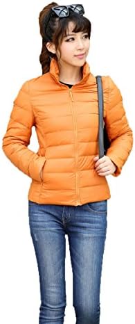 2014 new thin and light jacket coat Ladies' down coat (XXXL, orange)