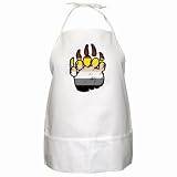 BBQ Apron of Gay Bear Pride Flag Paw Print (Rainbow Flag, Lesbian, Transexual, Bisexual Pride, Bi, Transgender)