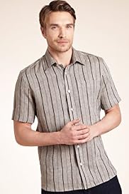 Blue Harbour Pure Linen Bold Striped Shirt