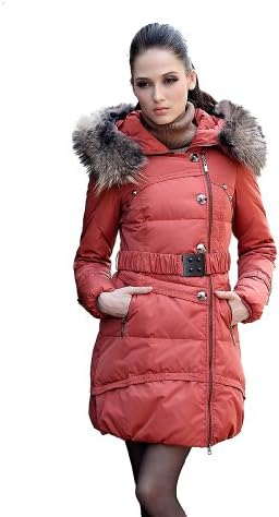 Wantdo Women's Winter Thick Down Jacket With Fur Collar Coat DP-91612978 US XS(CN L) Red