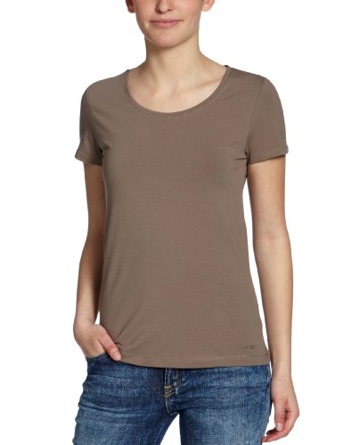 MEXX Damen Shirt/ T-Shirt N3ME0019, Gr. 40 (L), Braun (cafe creme 210) Preisvergleich