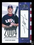2006-07 USA Baseball 2004 Youth Junior Signatures 5 Jonathon Niese (Baseball Cards) (Autographed - Serial #'d to 475)