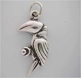 WOW Silver PARROT Bird * CHARM *for bracelet