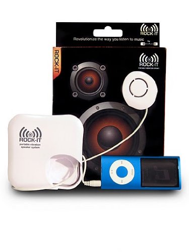 Rock-It Portable Vibration Speaker System for iPod/iPhone - White