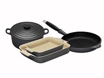 Le Creuset Cast Iron and Stoneware Gift Set, 4 Piece, Granite