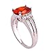 Psiroy 925 Sterling Silver Plated Oval Shaped Simulated Garnet Ring Size 7