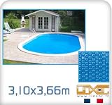 Linxor - Bâche �  Bulle Ovale 3.10m x 3.66m 180 Microns