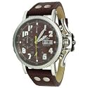 Adee Kaye Stainless Steel Mens Graham Style Automatic Military Watch With Brown Dial.