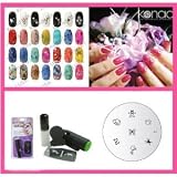Konad Stamping Nail Art Set inclus Mini Tampon & Vernis Special blanc + 1 plaques d'images M-1par Konad Stamping Nail Art