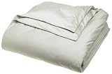 Deluxe 400-Thread-Count 100% Cotton Sateen Sage Duvet Cover, Full/Queen