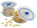 Bormioli Rocco Frigoverre Plus 2-Piece Round Set with Frosted Blue Lids