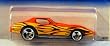 Hot Wheels 1998 Tattoo Machines Series Orange Chevy Corvette Stingray Die Cast Car 4/4