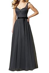 Charmeuse/Tulle Spaghetti Strap Natural   Waistline Evening Dress  With a Sash 