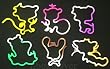 Tie Dye Lovely Kitty & Mouse Bandz Bracelets 12pk
