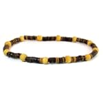Tropical Wood Tribal Choker with Multi Color and Shape Wood Discs