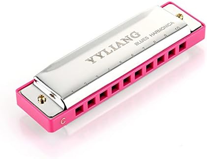 YYLIANG Baby Girl's Toys Kid's Harmonica Children's Harmonica - Hohner harmonica - C polyphony Harmonica - Blues Harmonica -With Harmonica case (Pink)