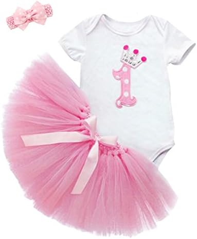 Infant Baby Girl 1st Birthday Party Dress TuTu Skirt 0-12 months (XL:(12-18 months), Pink)