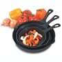 Heuck 33002 Pre-Seasoned Cast-Iron 3-Piece Skillet Set