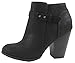 Soda Women's House Buckle Accent Stacked Chunky Heel Ankle Bootie