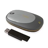 Kensington Ci75m Radionotizbuch-Maus in Grau mit Gelb - K72297US