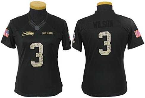 Russell Wilson #3 2016 Salute to Service Jersey Women's Anthracite XL
