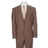 Elegant Two Button Three Pocket Mens 2 Piece Suit + Free Tie and Matching Hanky + Free Belt + Free Socks