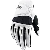 Fox Racing Dirtpaw Women's MX/Off-Road/Dirt Bike Motorcycle Gloves w/ Free B&F Heart Sticker Bundle - White / X-Large (11)