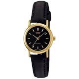 LTP1095Q 3-Hand Analog Water Resistant Ladies Watch Genuine Leather Band