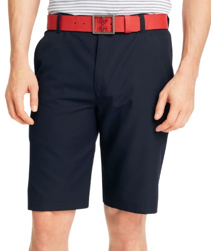 IZOD Men's Flat Front Microfiber Classic Fit Golf Short, Midnight, 42