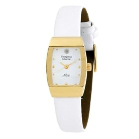 Armitron Women's Diamond White Leather Watch #753594WTWT