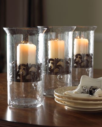 GG Collection Large Glass Candleholder