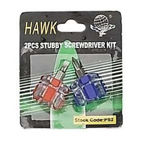 2pc Mini Stubby Screw Driver